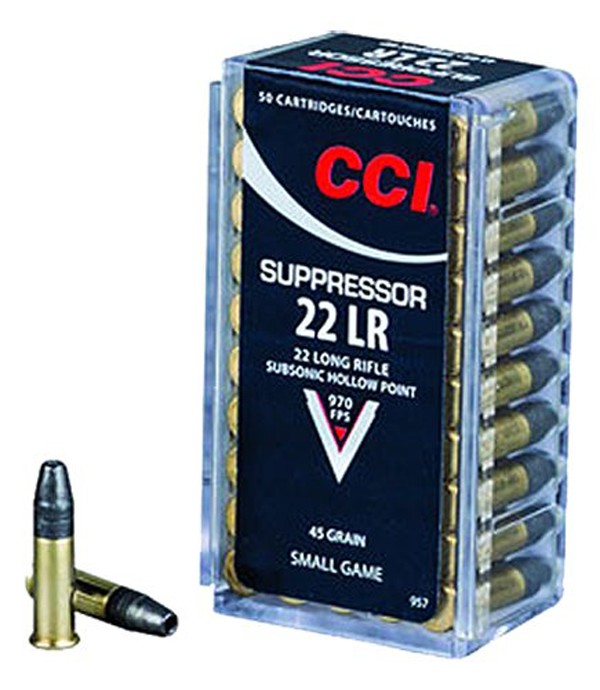 CCI 957 22LR SUPPRESS 45HP 50 - Taurus Savings